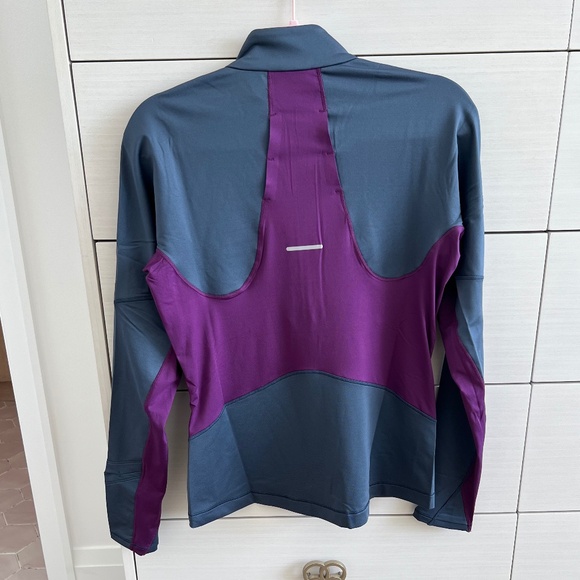 NWT ASICS Winter Run 1/2 Zip Mid Layer Women - tarmac/deep mauve SIZE S - Picture 6 of 8